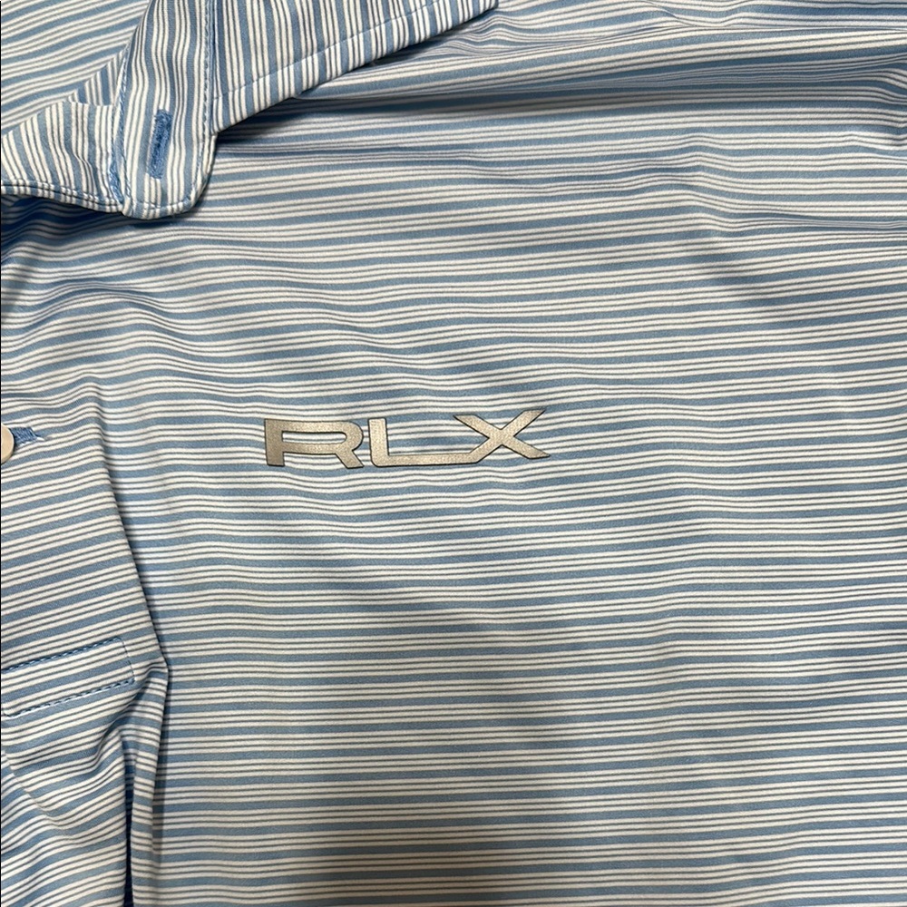 RLX Ralph Lauren Blue and White Polo Shirt - Picture 5 of 9